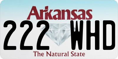 AR license plate 222WHD