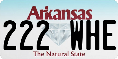 AR license plate 222WHE