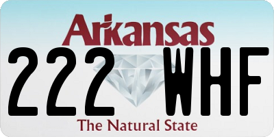 AR license plate 222WHF