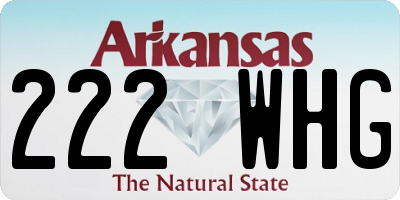 AR license plate 222WHG