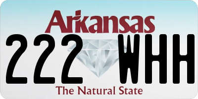 AR license plate 222WHH