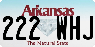 AR license plate 222WHJ