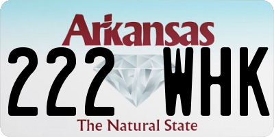 AR license plate 222WHK