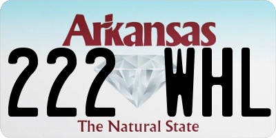AR license plate 222WHL