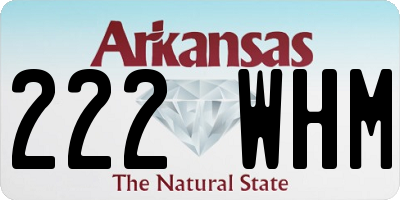 AR license plate 222WHM