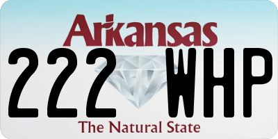 AR license plate 222WHP