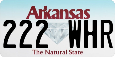 AR license plate 222WHR