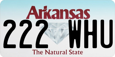AR license plate 222WHU