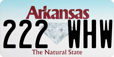 AR license plate 222WHW