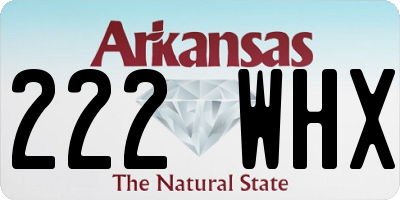 AR license plate 222WHX