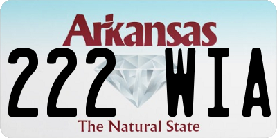 AR license plate 222WIA
