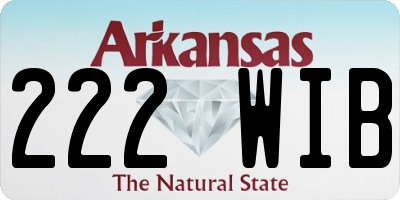 AR license plate 222WIB