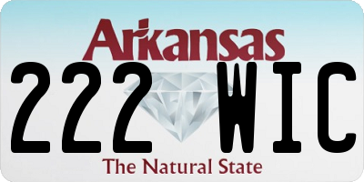 AR license plate 222WIC