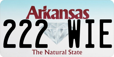 AR license plate 222WIE