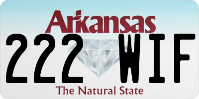 AR license plate 222WIF