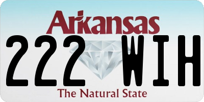 AR license plate 222WIH