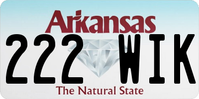 AR license plate 222WIK