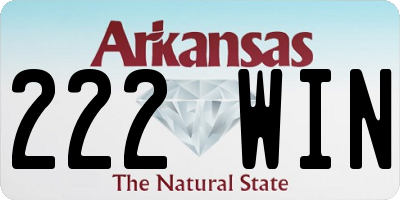 AR license plate 222WIN