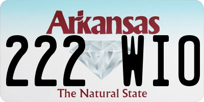 AR license plate 222WIO