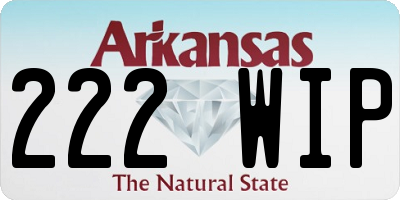 AR license plate 222WIP