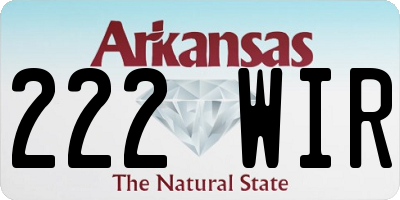 AR license plate 222WIR