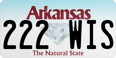 AR license plate 222WIS
