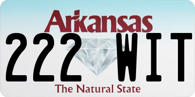 AR license plate 222WIT