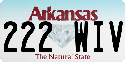 AR license plate 222WIV