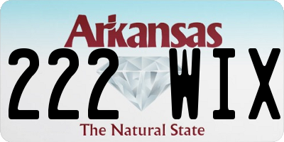 AR license plate 222WIX
