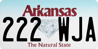 AR license plate 222WJA