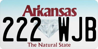 AR license plate 222WJB