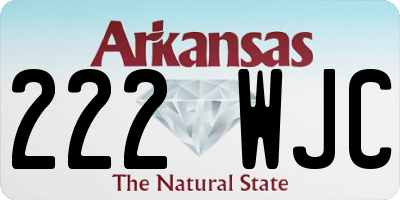 AR license plate 222WJC