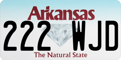 AR license plate 222WJD