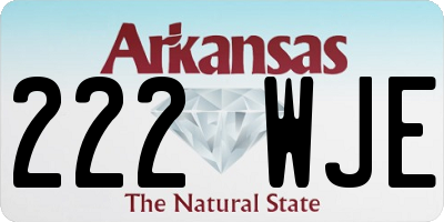 AR license plate 222WJE