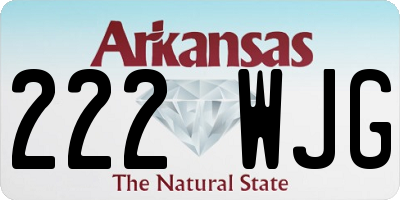 AR license plate 222WJG