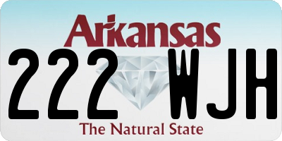 AR license plate 222WJH
