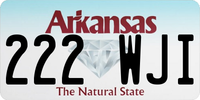 AR license plate 222WJI