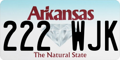 AR license plate 222WJK