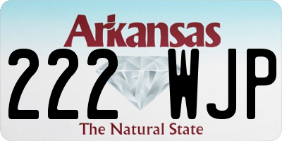 AR license plate 222WJP