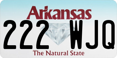 AR license plate 222WJQ