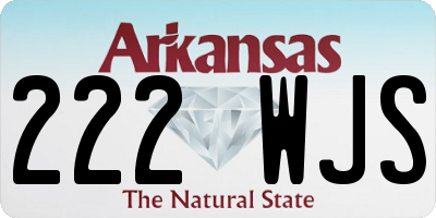 AR license plate 222WJS