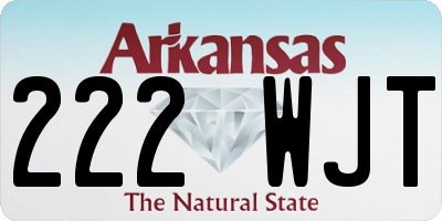 AR license plate 222WJT