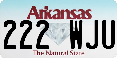 AR license plate 222WJU