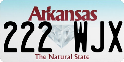 AR license plate 222WJX