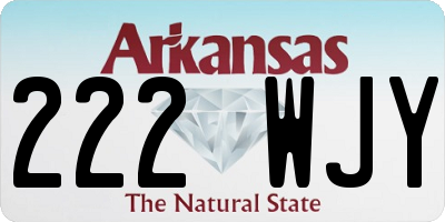 AR license plate 222WJY