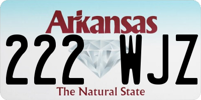 AR license plate 222WJZ