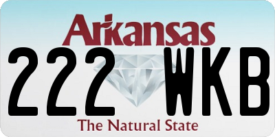 AR license plate 222WKB