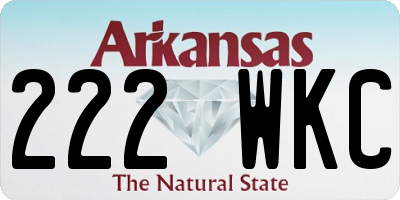AR license plate 222WKC