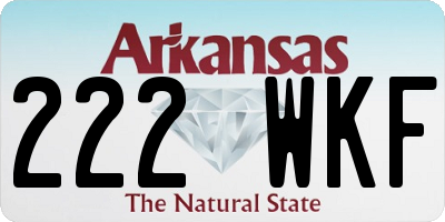 AR license plate 222WKF