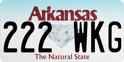 AR license plate 222WKG
